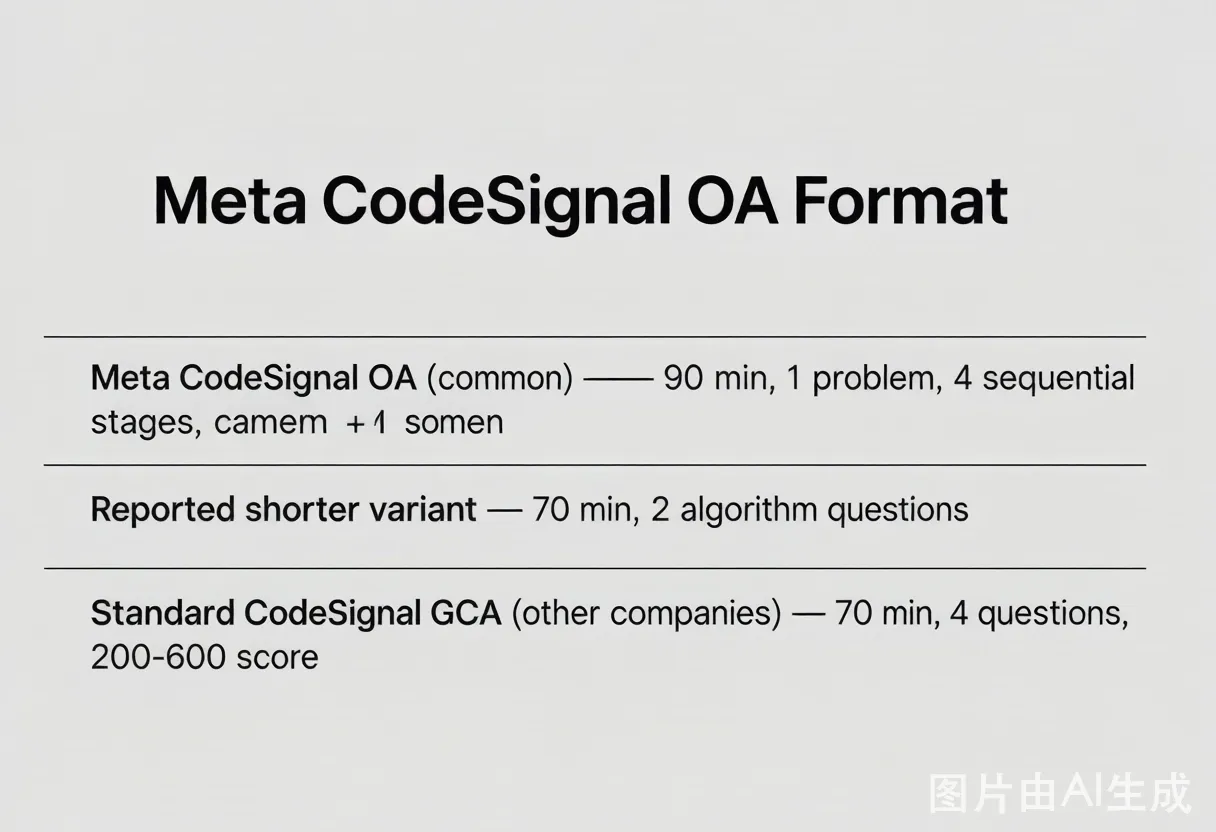 Meta CodeSignal OA Format