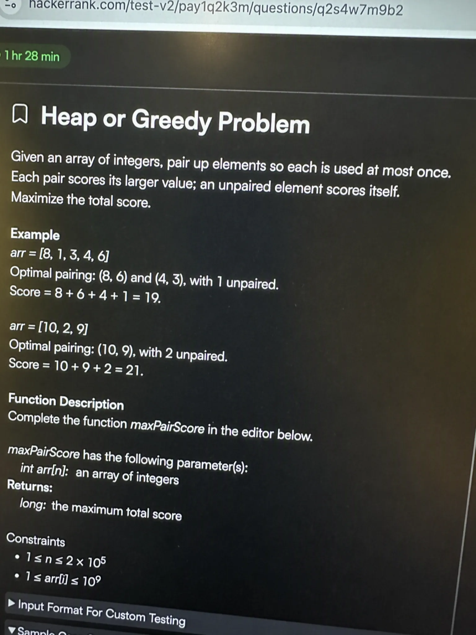 Question 2: Heap or Greedy Problem