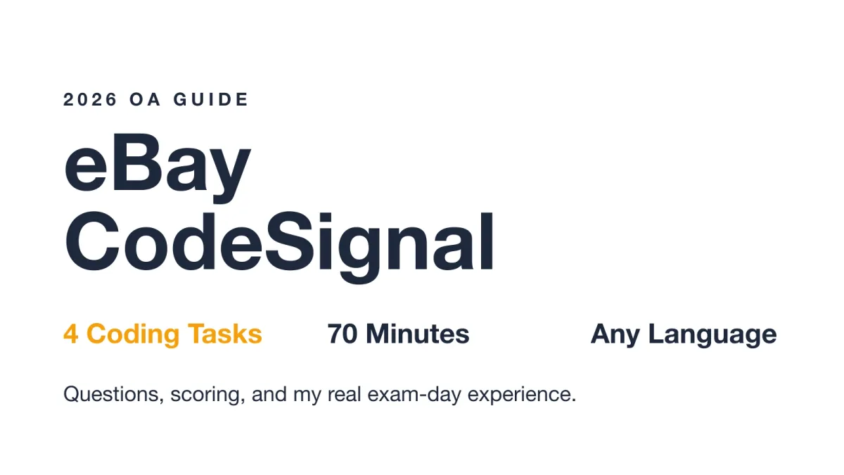 eBay CodeSignal OA guide cover