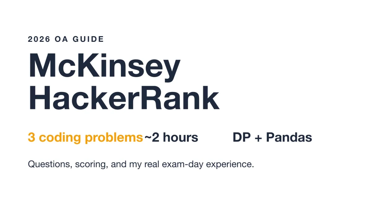 I Passed McKinsey HackerRank in 2026: Real Questions and Prep