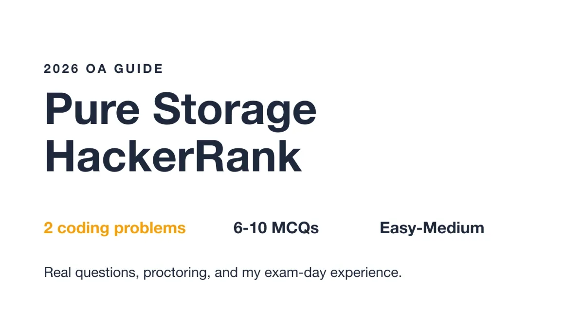 I Passed Pure Storage HackerRank OA in 2026: Real Questions