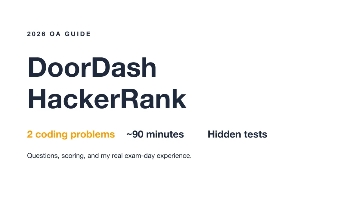 DoorDash HackerRank OA guide cover