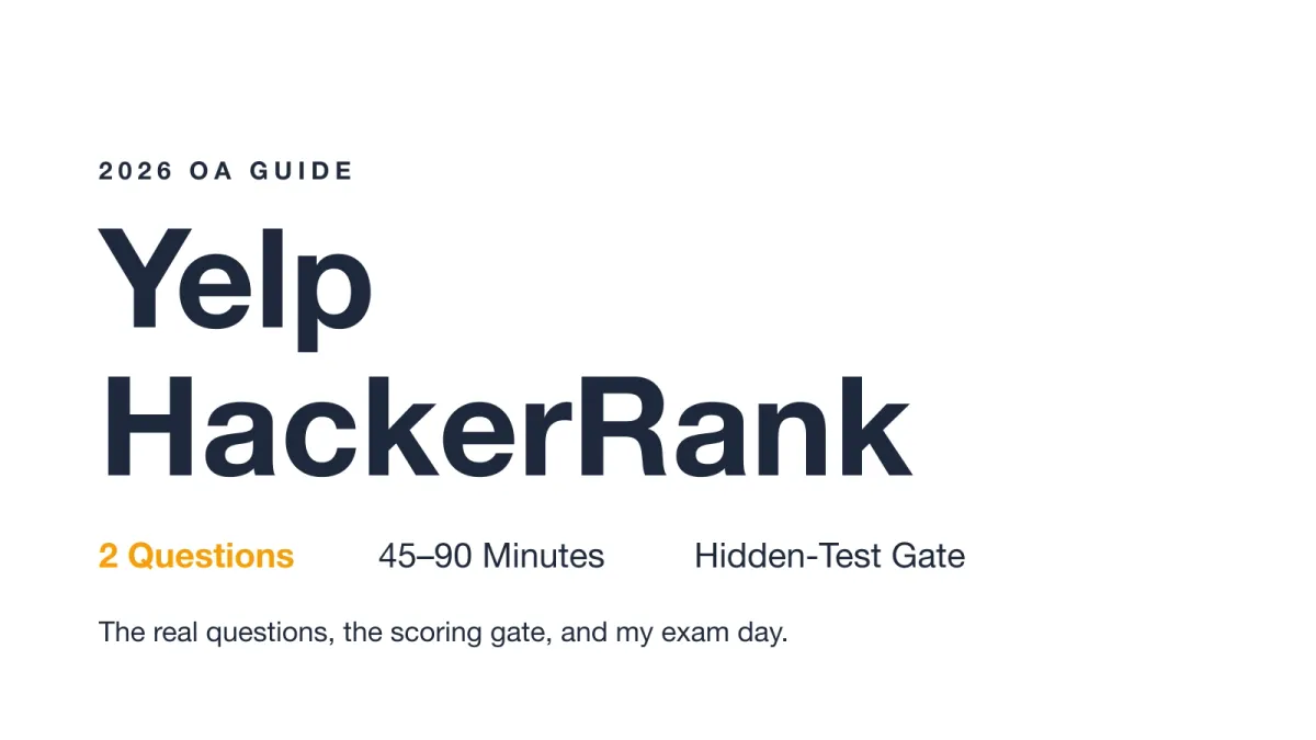 Yelp HackerRank OA guide cover