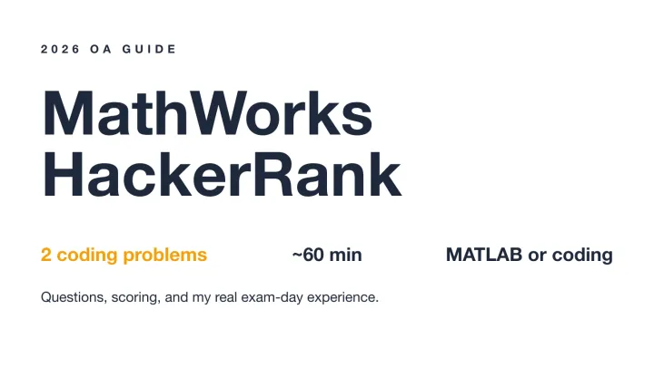 MathWorks HackerRank OA guide cover
