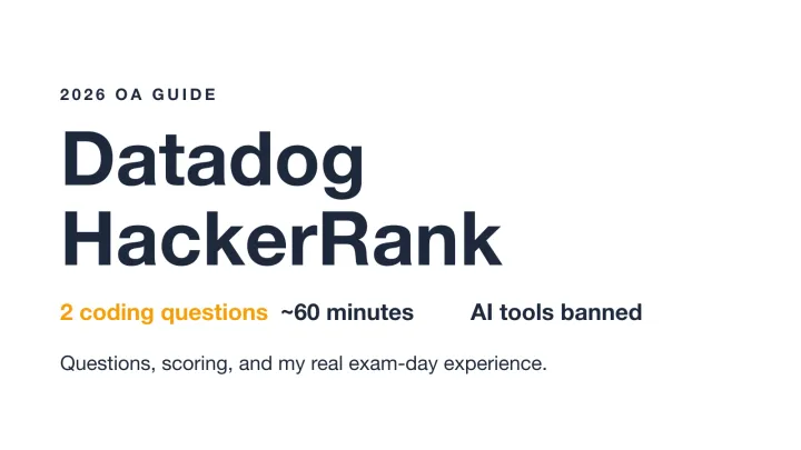 How I Solved Datadog HackerRank in 2026: Real Questions and Prep