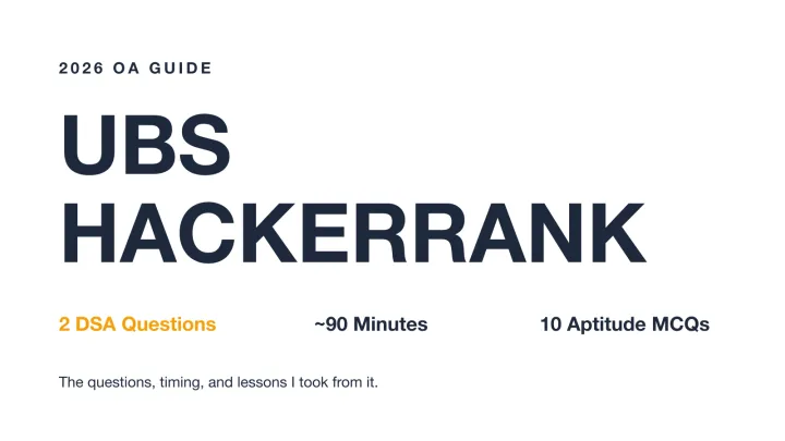 UBS HackerRank OA guide cover
