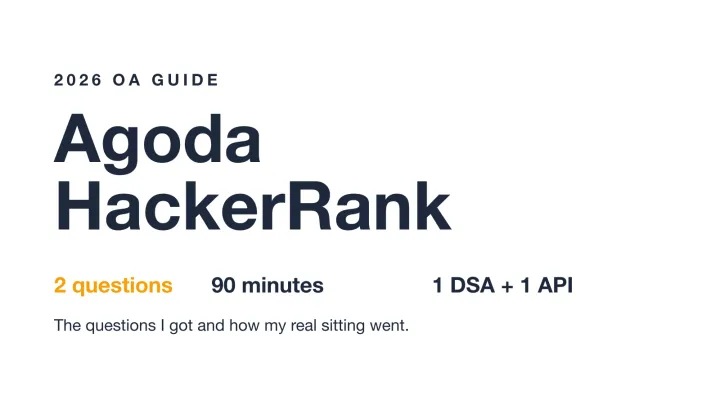 Agoda HackerRank OA guide cover