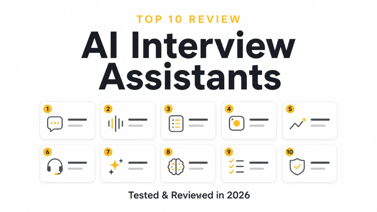 Top 10 AI interview assistants benchmark: tested and reviewed in 2026