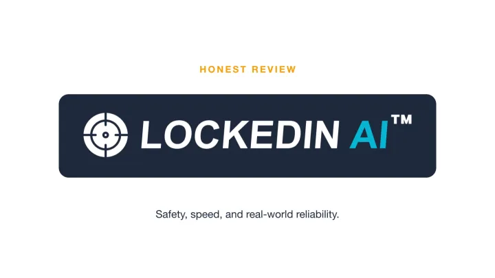 LockedIn AI official logo on an honest review cover